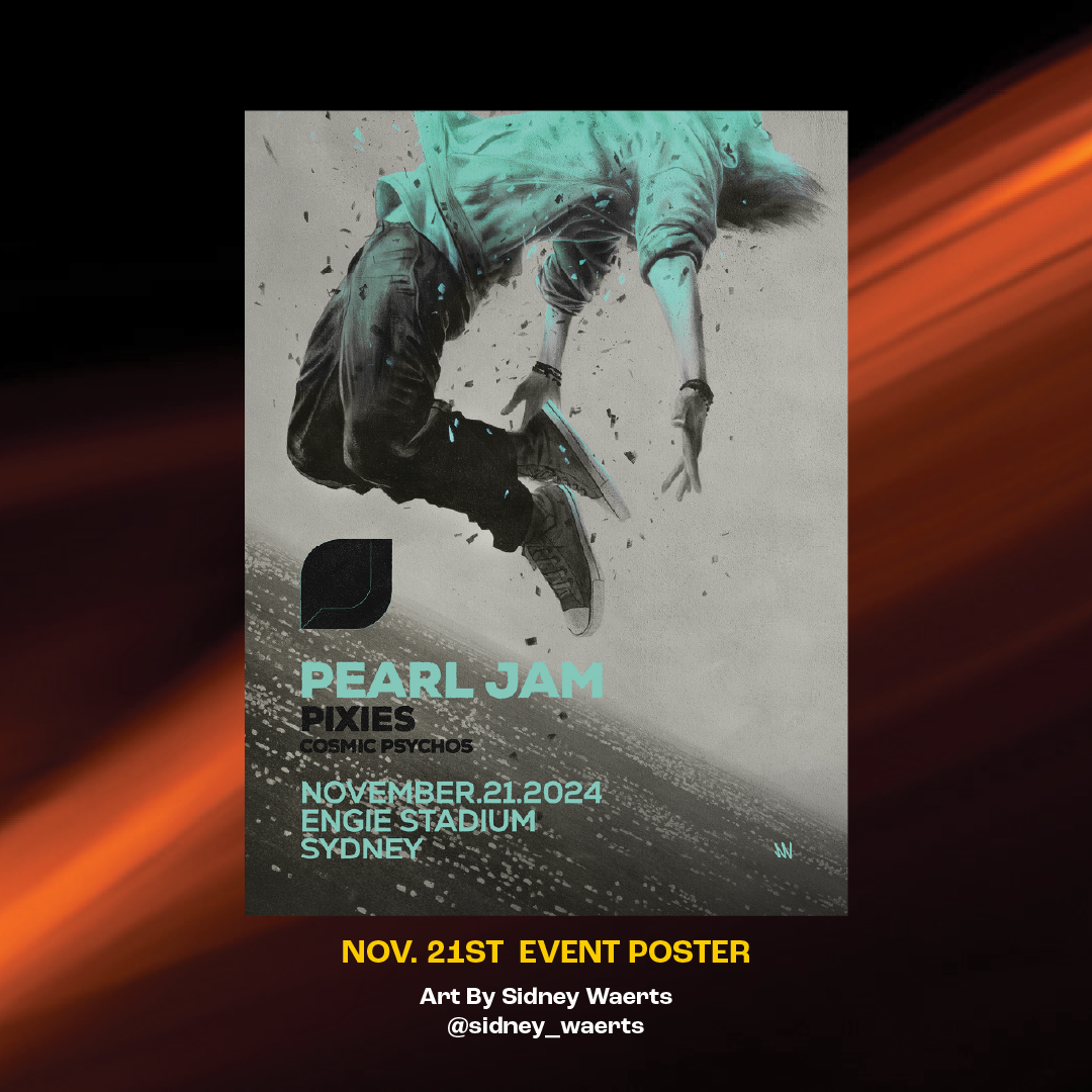 2024 Pearl Jam Sydney 11/21 Event Poster - Waerts | Ten Club LLC