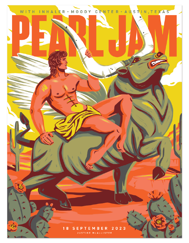 2023 Pearl Jam Austin 9/18 Event Poster | Ten Club LLC