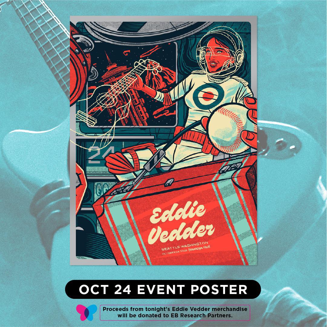 2023 Eddie Vedder 10/24 Benaroya Event Poster | Ten Club LLC
