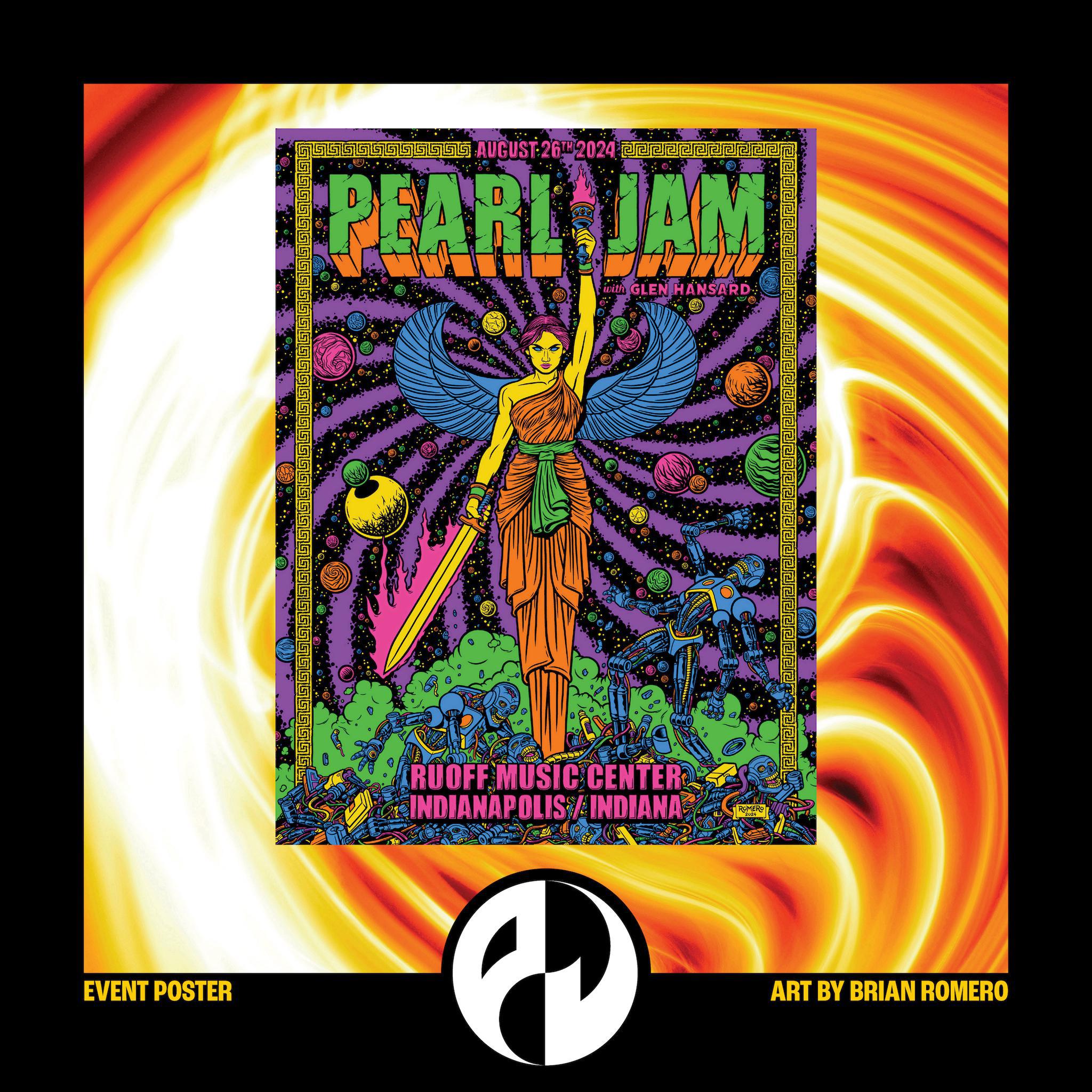 2024 Pearl Jam Indianapolis 8/26 Event Poster | Ten Club LLC