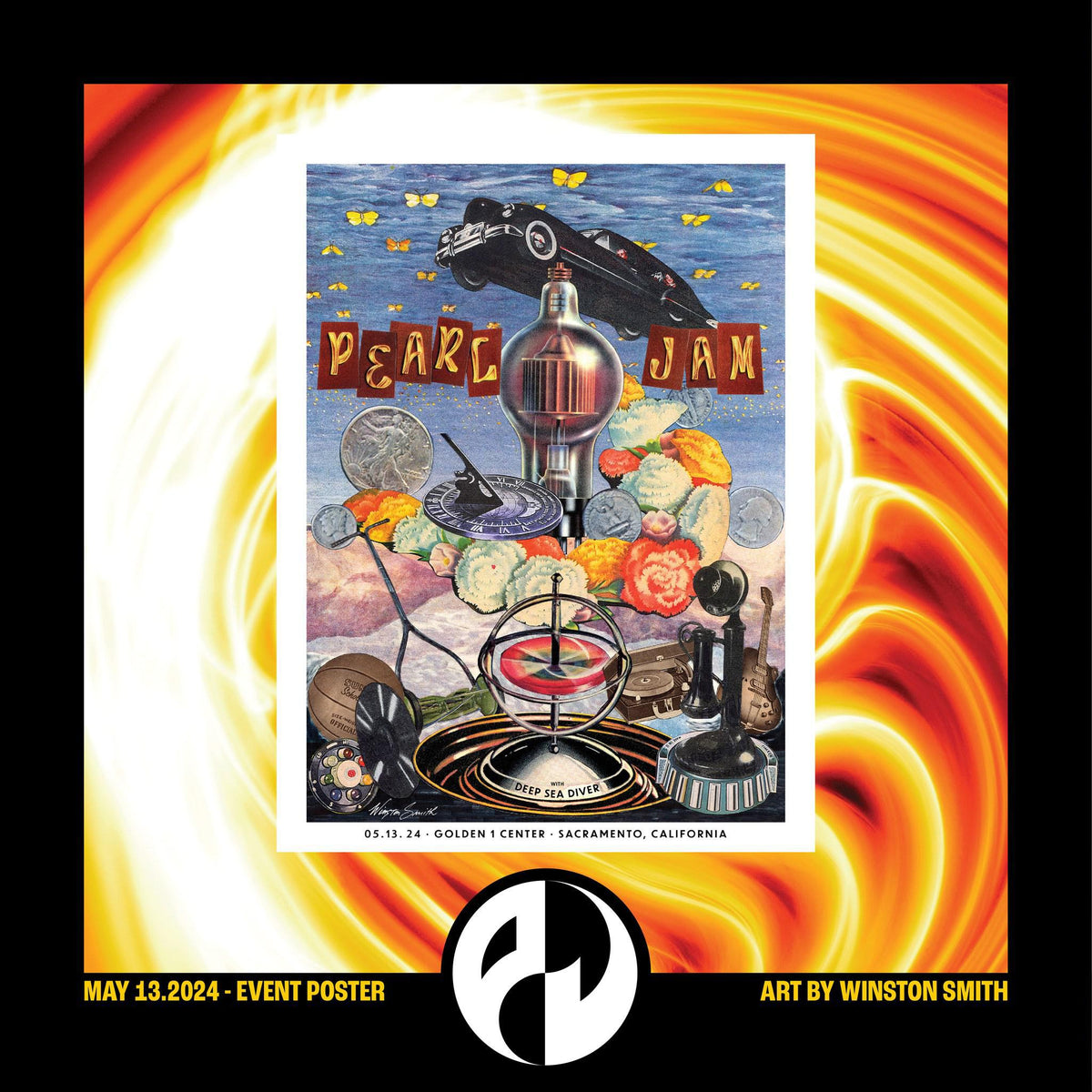 2024 Pearl Jam Sacramento 5/13 Event Poster | Ten Club LLC