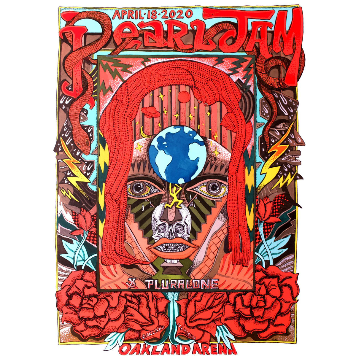 2022 Pearl Jam Oakland 5/12 Tour Poster