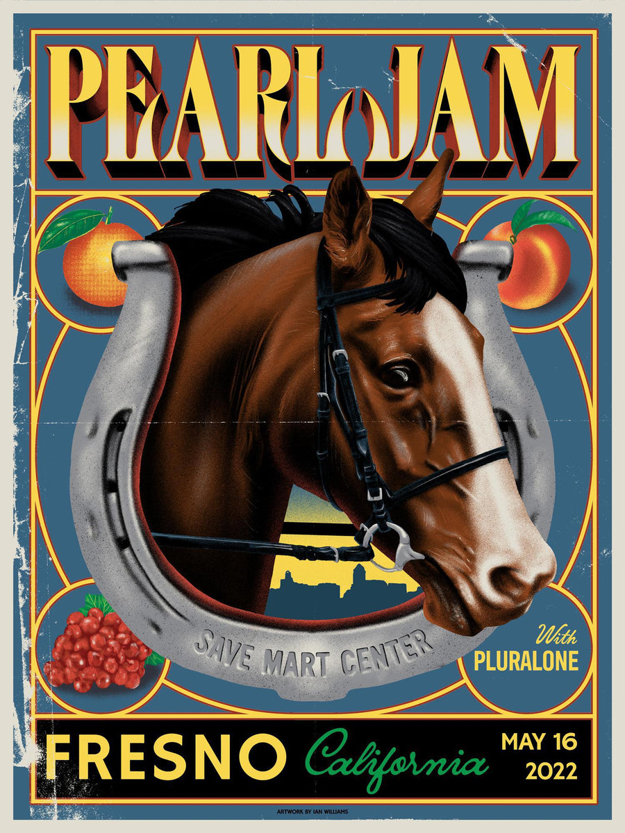 2022 Pearl Jam Los Angeles 5/6 Tour Poster