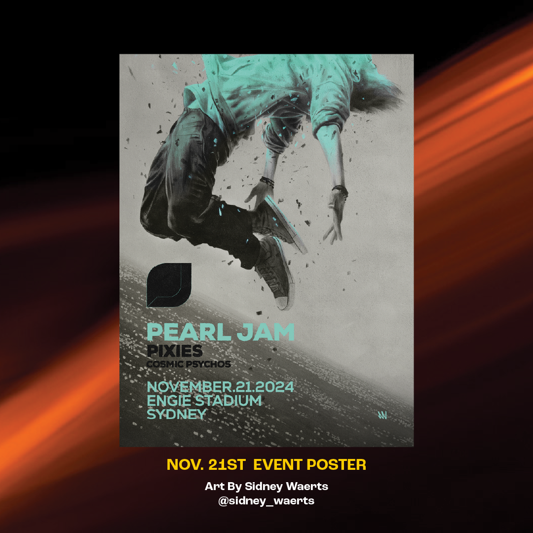 2024 Pearl Jam Sydney 11/21 Event Poster - Waerts