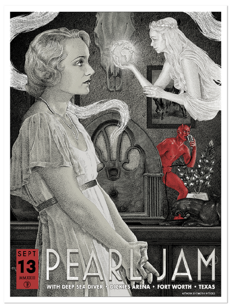 2023 Pearl Jam Ft. Worth 9/13 Event Poster