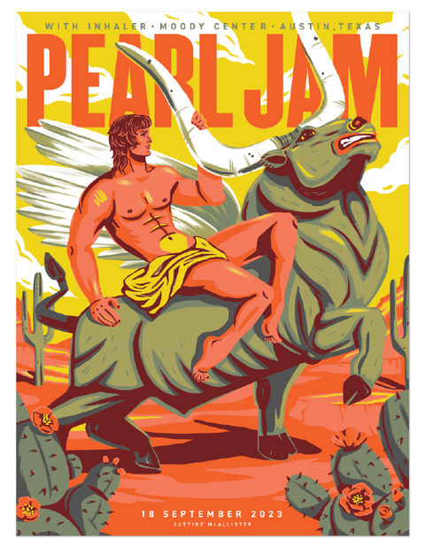 2023 Pearl Jam Austin 9/18 Event Poster | Ten Club LLC