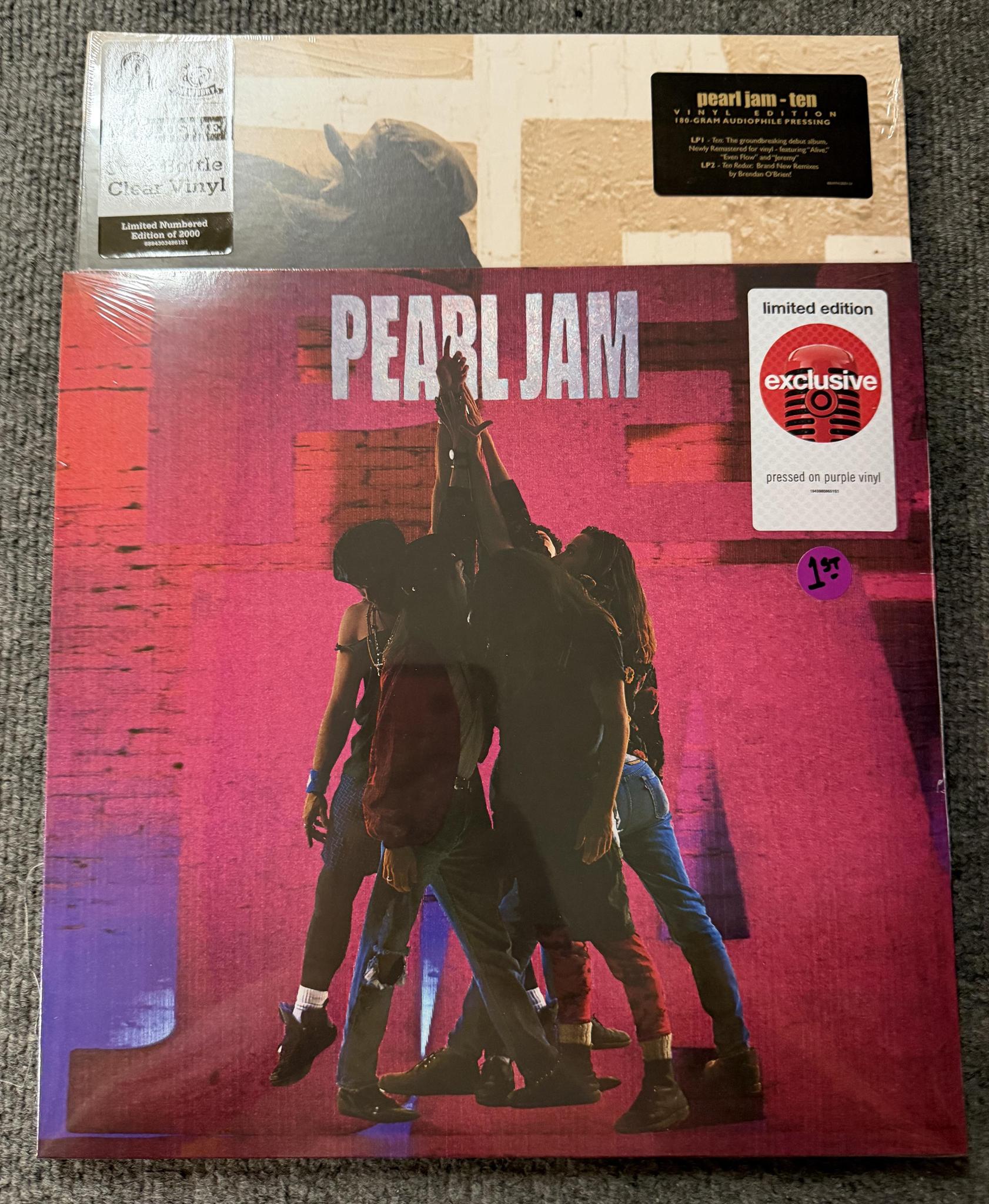 Pearl Jam Ten Purple Vinyl and Coke Bottle Vinyl - Auction