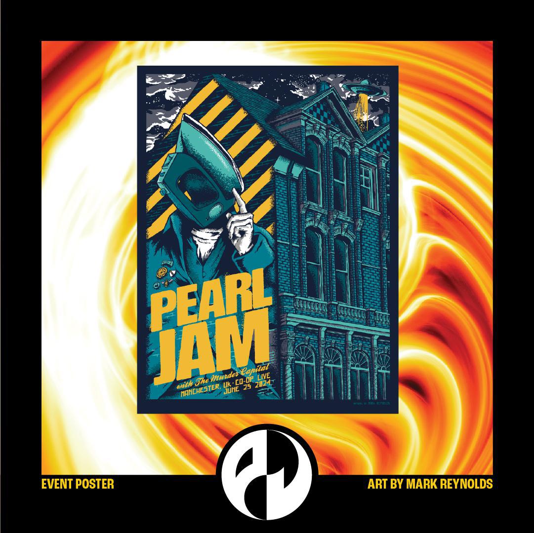 2024 Pearl Jam Manchester 6/25 Event Poster | Ten Club LLC