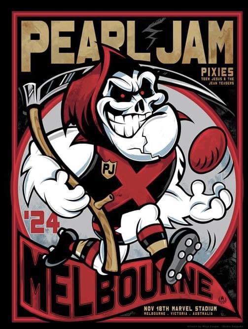 2024 Pearl Jam Melbourne 11/18 Event Poster - Cooper