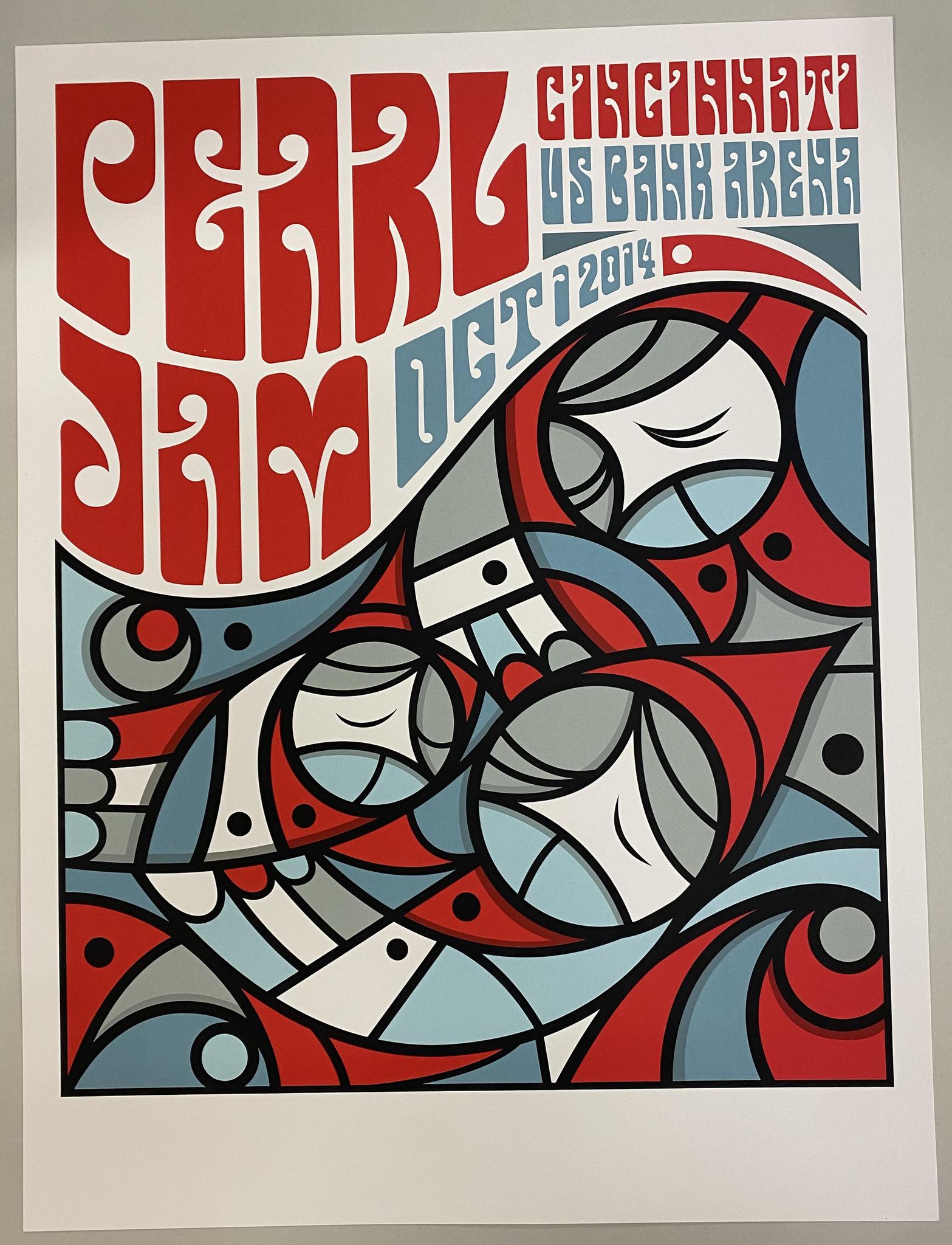2014 Pearl Jam 10/1 Cincinnati Poster - Auction | Ten Club LLC