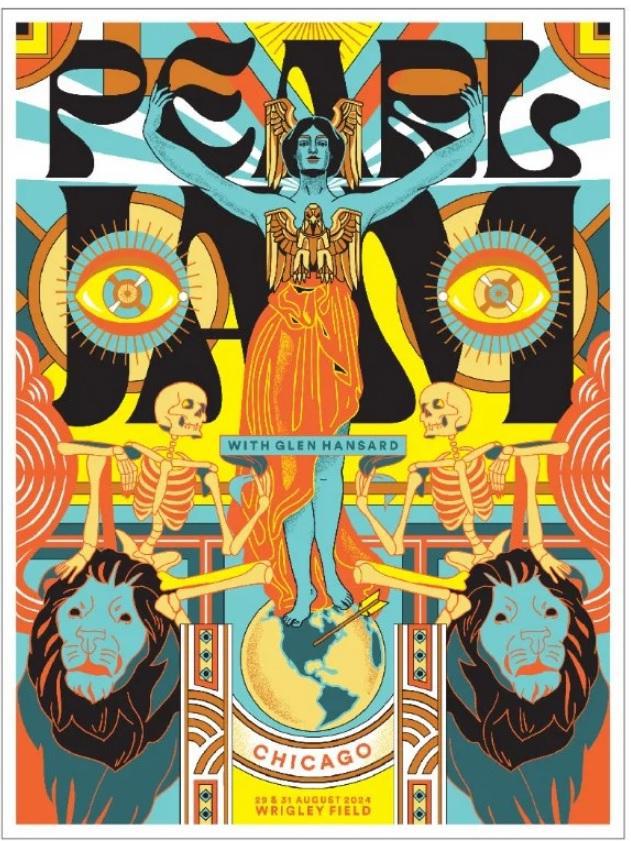 2024 Pearl Jam Chicago Event Poster - McAllister