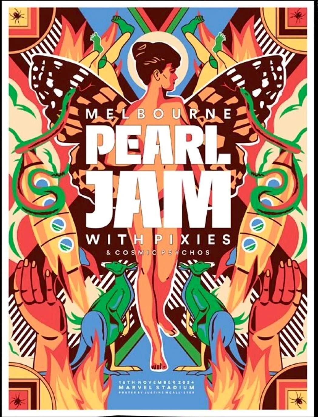 2024 Pearl Jam Melbourne 11/16 Event Poster - McCallister