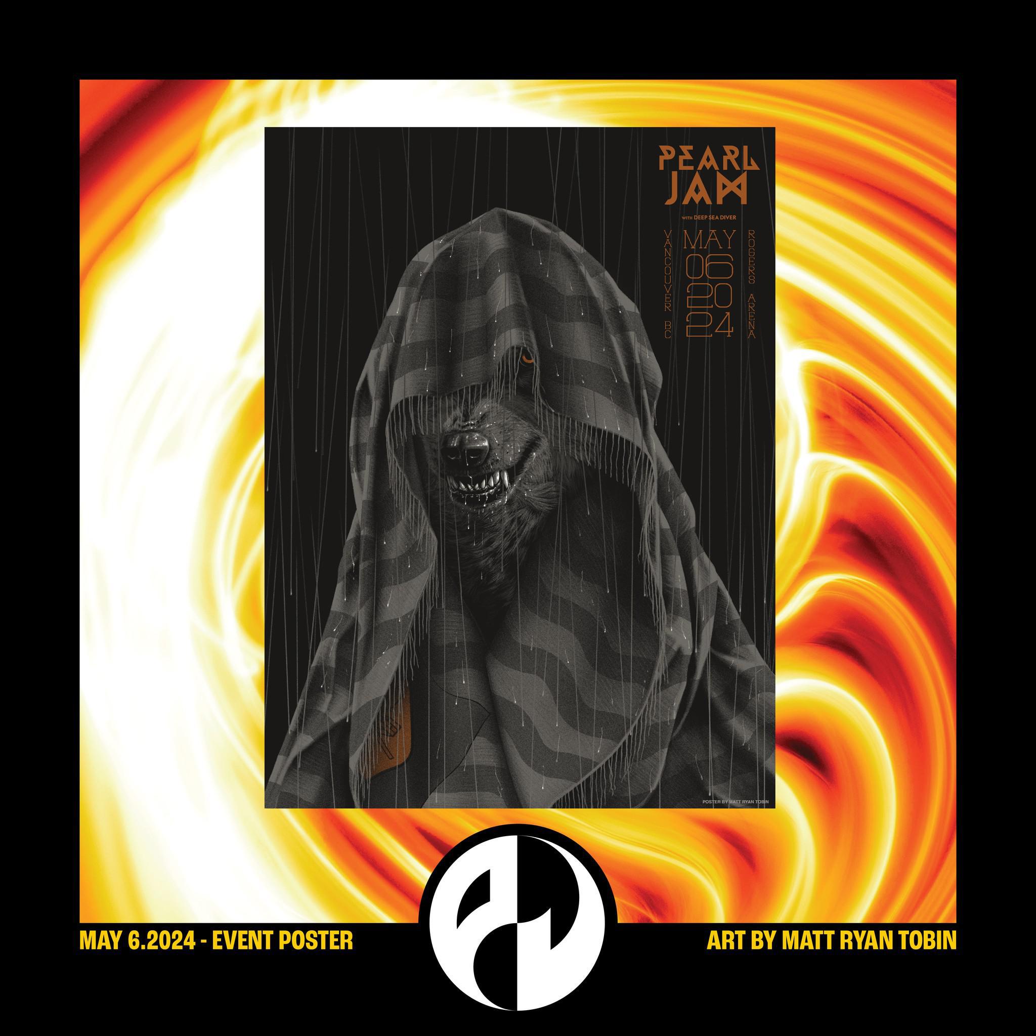 2024 Pearl Jam Vancouver, BC 5/6 Event Poster | Ten Club LLC