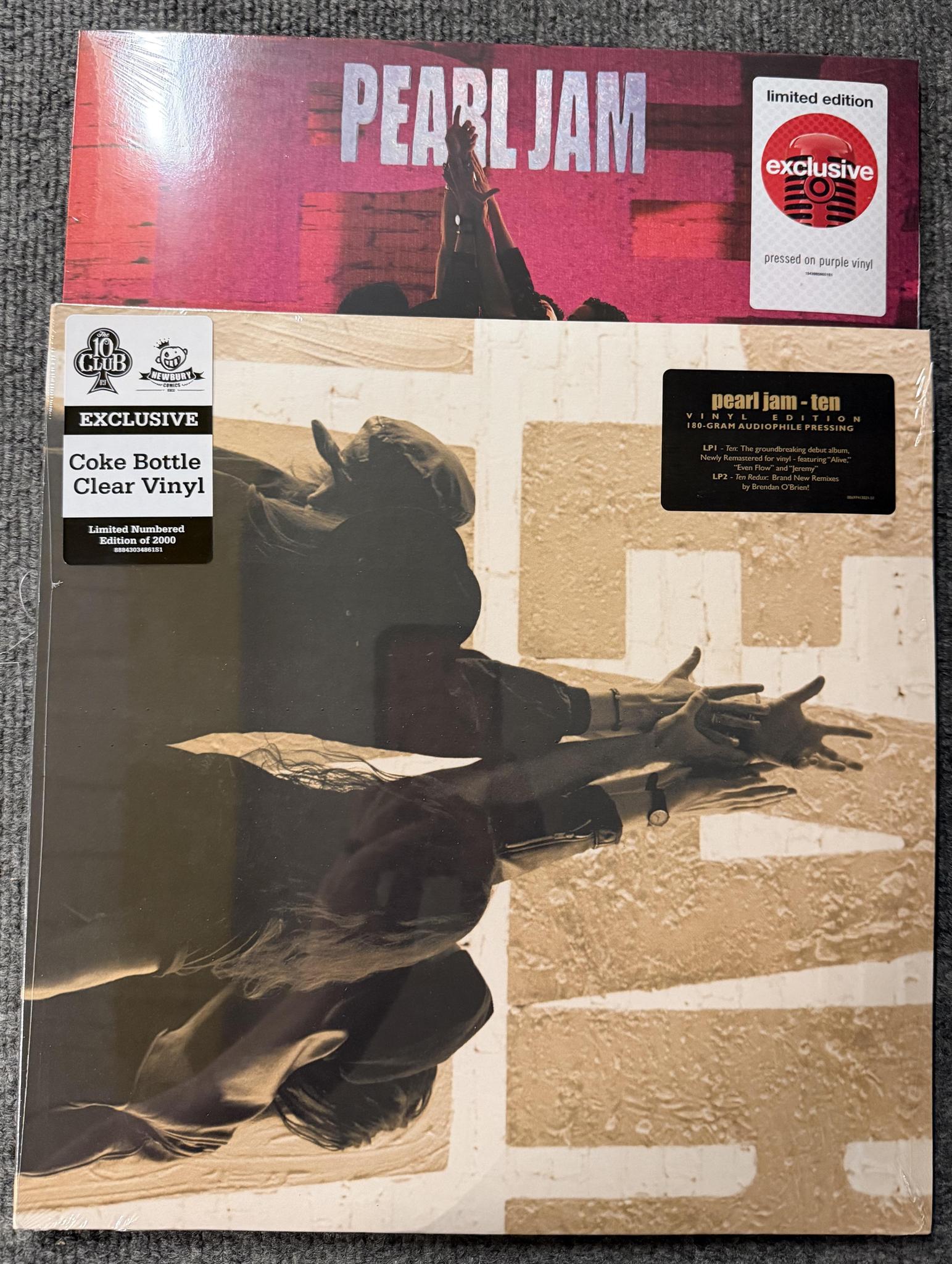 Pearl Jam Ten Purple Vinyl and Coke Bottle Vinyl - Auction
