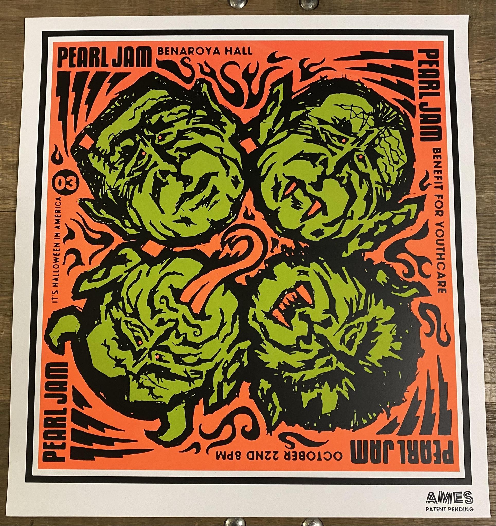 2003 Pearl Jam Benaroya Poster - Auction | Ten Club LLC