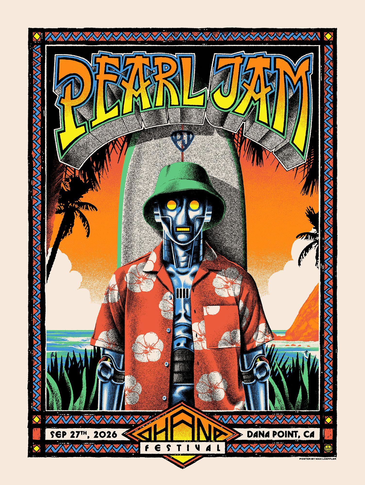 2026 Pearl Jam 09/27 Ohana Festival Poster | Ten Club LLC