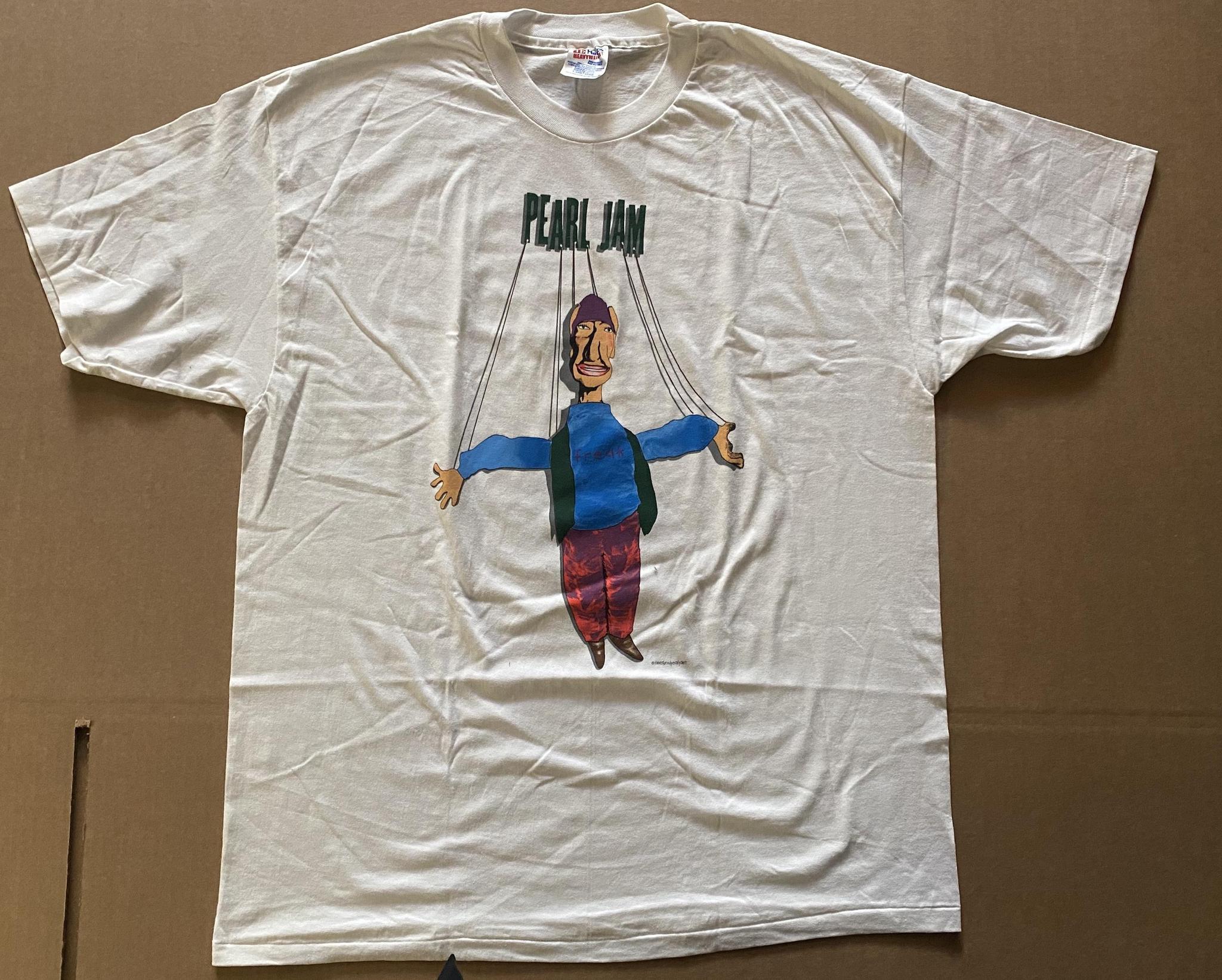 1993 Pearl Jam White Puppet Tour Shirt - Auction | Ten Club LLC