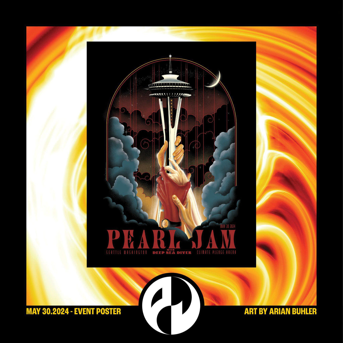 2024 Pearl Jam Seattle 5/30 Event Poster | Ten Club LLC