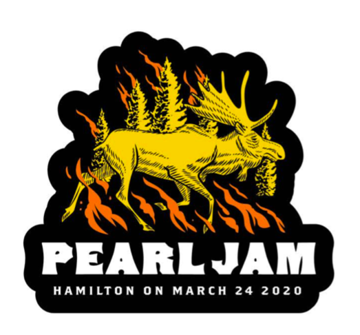 2020 PEARL JAM 3/24 HAMILTON STICKER