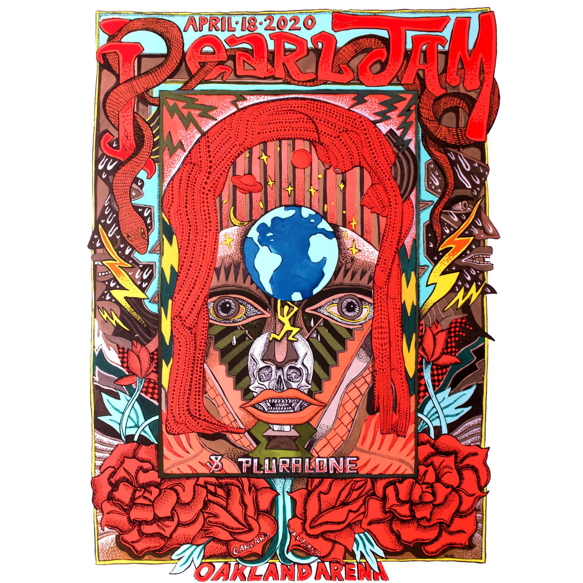 2020 PEARL JAM 4/18 OAKLAND EVENT POSTER | Ten Club LLC