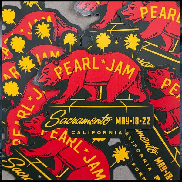 2022 Pearl Jam Sacramento 5/18 Event Sticker