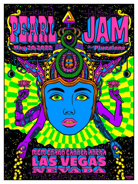 2022 Pearl Jam Las Vegas 5/20 Tour Poster