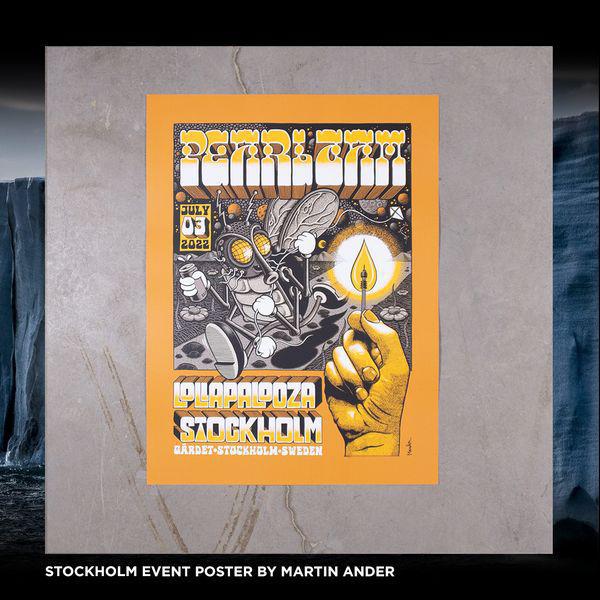 2022 Pearl Jam Stockholm 7/3 Tour Poster