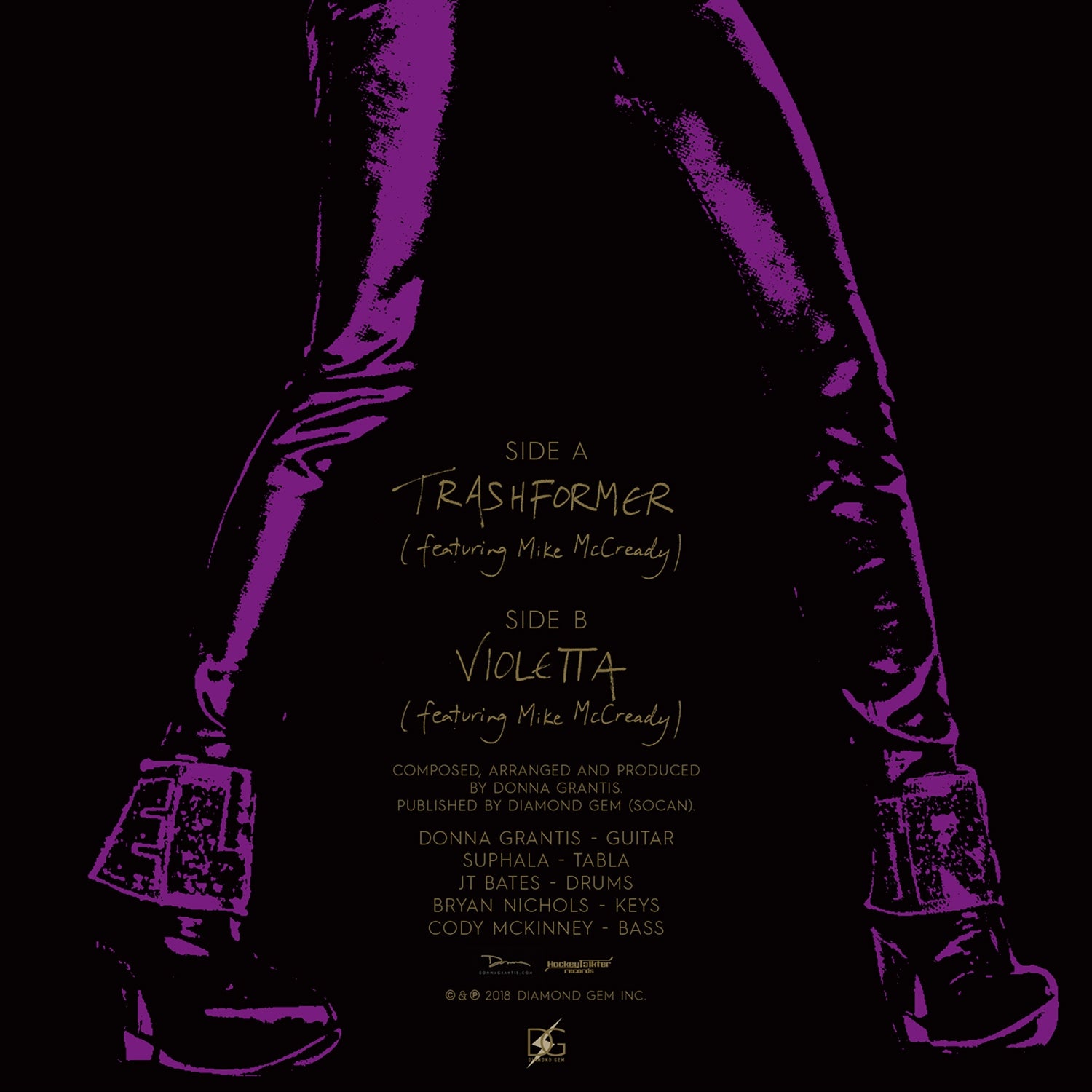 Donna Grantis TRASHFORMER  b/w VIOLETTA Feat. Mike McCready 7