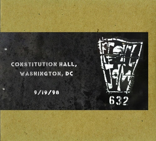 DC VAULT SHOW #3 CONSTITUTION HALL 9/19/1998 BOOTLEG CD | Ten Club LLC