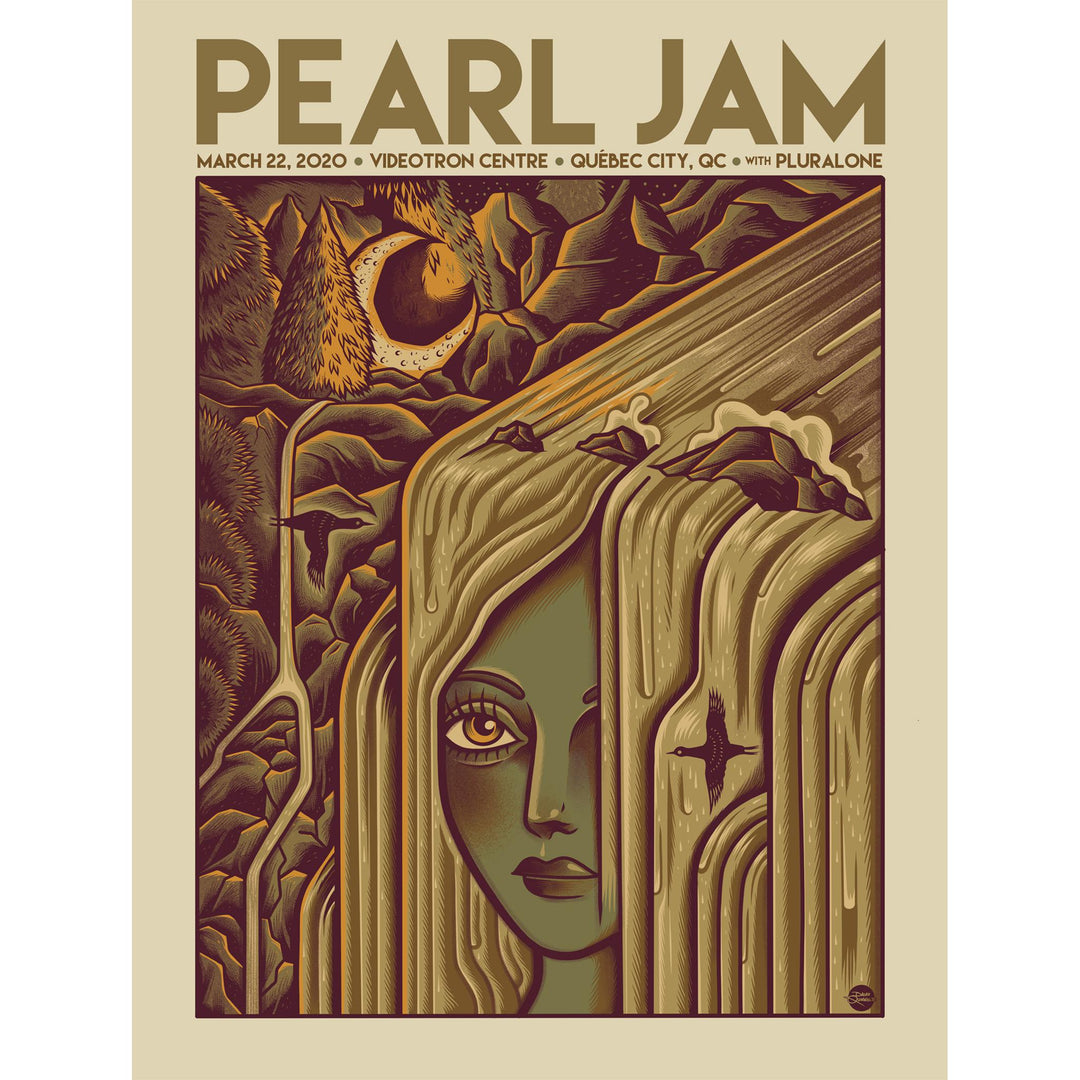 2020 PEARL JAM 3/22 QUEBEC CITY EVENT POSTER Ten Club LLC