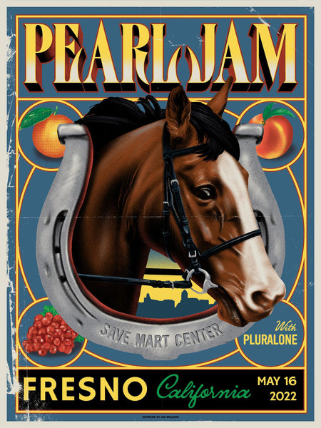 2022 Pearl Jam Fresno 5/16 Tour Poster